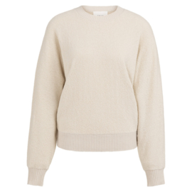 YAYA Boucle trui met vleermuismouwen en ribdetails