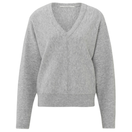 YAYA V-Hals trui van sweat stof met lange mouw