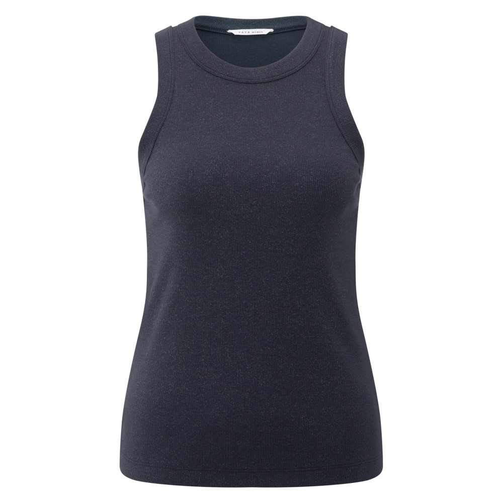 YAYA Rib Top met metallic glitter
