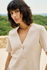 YAYA  Gilet met schuine opening en driekwartmouw