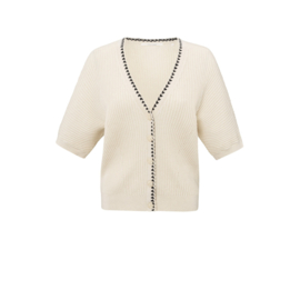 YAYA Rib vest met detail