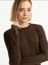 YAYA Top met lange mouwen en kanten randen