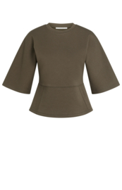 YAYA Zachte jersey top met wijde mouwen