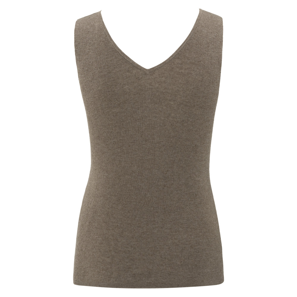 YAYA Fijne rib tanktop V- Hals