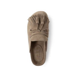 YAYA Suede instapschoen met kwastjes