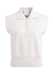 YAYA Mouwloze trui met kraag en knoopjes