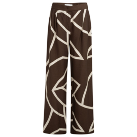 YAYA geprinte broek met wijde pijpen
