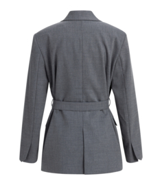YAYA Geweven wikkelblazer met riemdetails