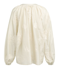 YAYA Geborduurde blouse met losse pasvorm