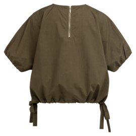 YAYA Boxy top met strikken aan de onderkant