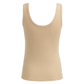 YAYA Geribd singlet met sierlijke hals rand