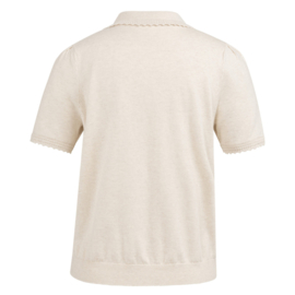 YAYA Gebreid vest met korte mouwen en opstaande kraag