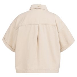 YAYA Denim jasje met korte mouwen en opgestikte zakken