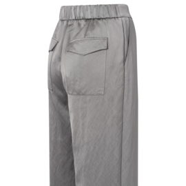 YAYA Geweven satin broek met wijde pijpen