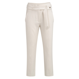 YAYA Broek met rechte pijpen hoge taille en riem