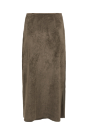 YAYA Suedine rok met gelaagd detail