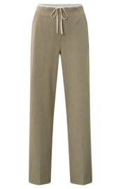 YAYA Wide leg broek met contrast band