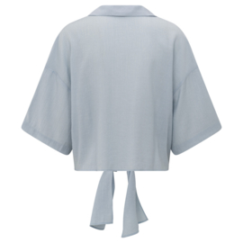 YAYA Blouse met knoop detail en wijde mouwen
