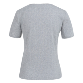 YAYA Geribd T-Shirt met subtiel hals detail