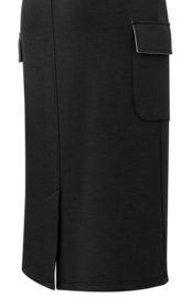 YAYA Jersey midi cargo rok met elastieken band