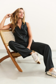 YAYA Linen mix wijde leg broek L32