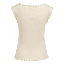 YAYA Mouwloze top met kleine knoopjes