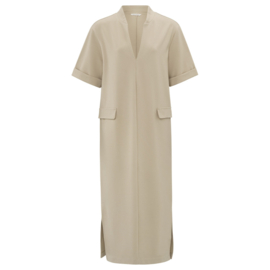 YAYA Jersey midi jurk met zakken