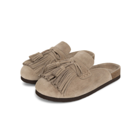 YAYA Suede instapschoen met kwastjes