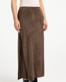 YAYA Suedine rok met gelaagd detail