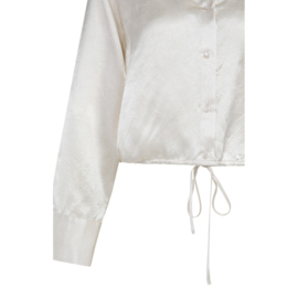 YAYA Crinkle blouse met koord