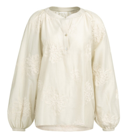 YAYA Geborduurde blouse met losse pasvorm