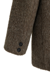 Oversized blazer van wolmix met een stijlvolle sluiting