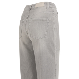 YAYA  Denim cargo broek met laag kruis en wijde pijpen