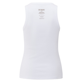 YAYA Rib Top met ronde hals en print