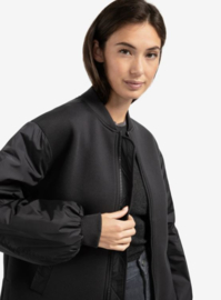 YAYA Fleece jas met nylon bomberjack mouwen