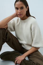 YAYA Trui met mouwen en textuur