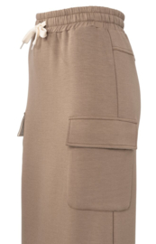 YAYA Jersey midi cargo rok met elastieken band