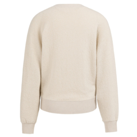 YAYA Boucle trui met vleermuismouwen en ribdetails