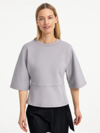 YAYA Zachte jersey top met wijde mouwen