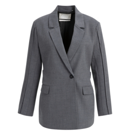 YAYA Geweven wikkelblazer met riemdetails