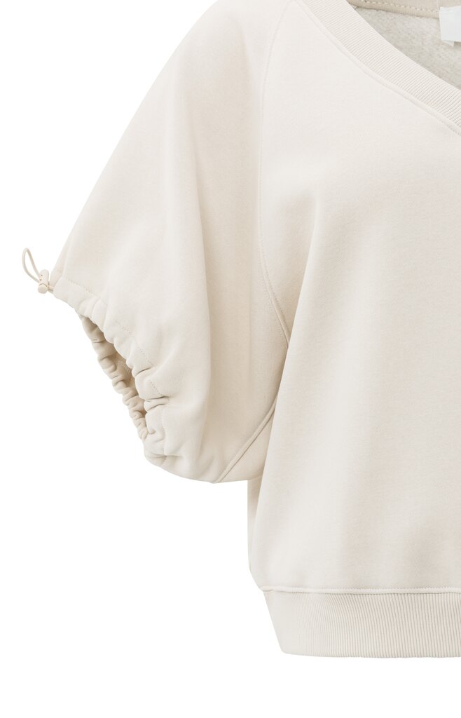 YAYA V-Neck sweater en driekwart mouw en elastiek