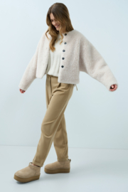 YAYA Oversized korte jas van imitatiebont