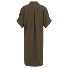 YAYA V-neck jurk met 3 kwart mouw