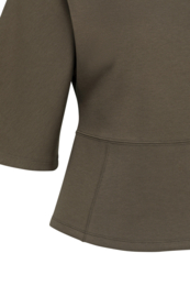 YAYA Zachte jersey top met wijde mouwen