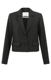 YAYA Korte blazer met krijtstreep en zakjes