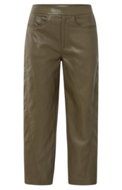 YAYA Broek van faux leather met siernaden
