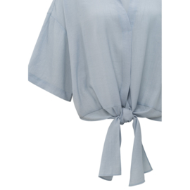 YAYA Blouse met knoop detail en wijde mouwen