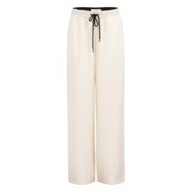 YAYA Wide leg broek met contrast