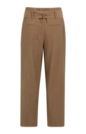 YAYA High-waist rechte broek met sjaalriem detail