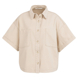 YAYA Denim jasje met korte mouwen en opgestikte zakken